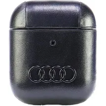 Audi Lederhülle großem Logo Airpods 1/2 – Schwarz