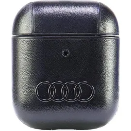 Audi Lederhülle großem Logo Airpods 1/2 – Schwarz