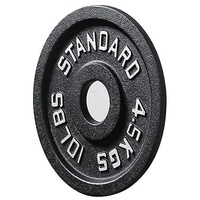 Sporzon! Gusseisenplatte Hantelscheibe für Krafttraining, Gewichtheben und Crossfit, einzeln, Schwarz