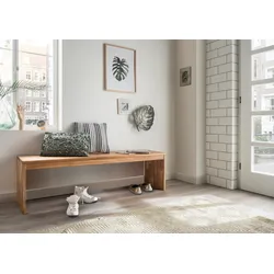 Bank HOME AFFAIRE "Dura", braun (eiche), B:160cm H:45cm, FSC-zertifiziertes Massivholz, Sitzbänke, Für die geschmackvolle Optik sorgt das FSC-zertifizierte Massivholz