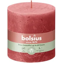 Bolsius Rustik Stumpenkerze 10 x 10 cm rosa blüte