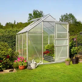 Tectake Gewächshaus Metall Transparent 5 mm 3,5 m2