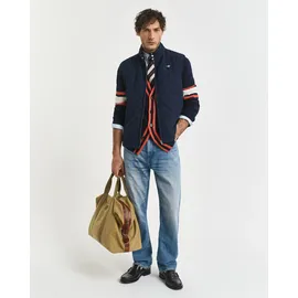 GANT Steppweste "QUILTED WINDCHEATER VEST", Herren, Gr. S, blau (evening blau), Web, Obermaterial: 100% Polyester, unifarben, normal hüftbedeckend, Westen Steppweste, mit Wattierung aus recyceltem Polyester