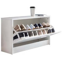 Wohnling Schuhbank ZOEY Weiß Schuhkipper Holz Flurbank Schuhschrank Sitzbank