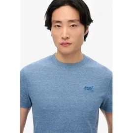 Superdry Rundhalsshirt ESSENTIAL LOGO EMB TEE blau S (46)