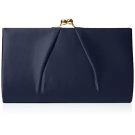 Swankyswans Mira Clutch Satin Blue