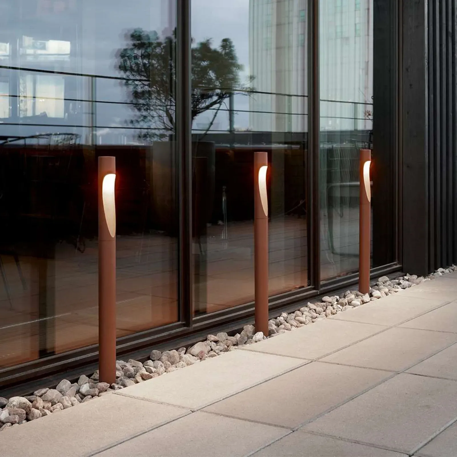 Außenleuchte Louis Poulsen, Braun / Rost, für Terrasse, Aluminium - 69.5