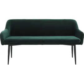 SalesFever Sitzbank Finja Samt Tannengrün 160 x 61 x 85 cm