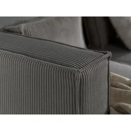 lisa design Stella Wohnlandschaft aus Cord 7-sitzer moderner Stil Dunkelgrau