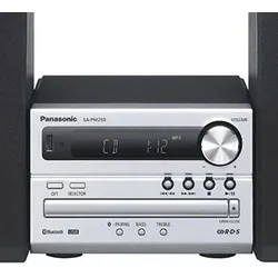 Panasonic SC-PM250 Mikro-HiFi-Anlage, Bluetooth, CD, Bluetooth, Bluetooth, USB, MP3, FM-Radio, 20 W (RMS), Kompaktes Design, Equalizer.