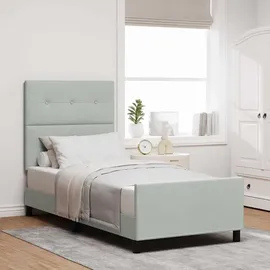 vidaXL Boxspringbett 90 x 200 cm Hellgrau