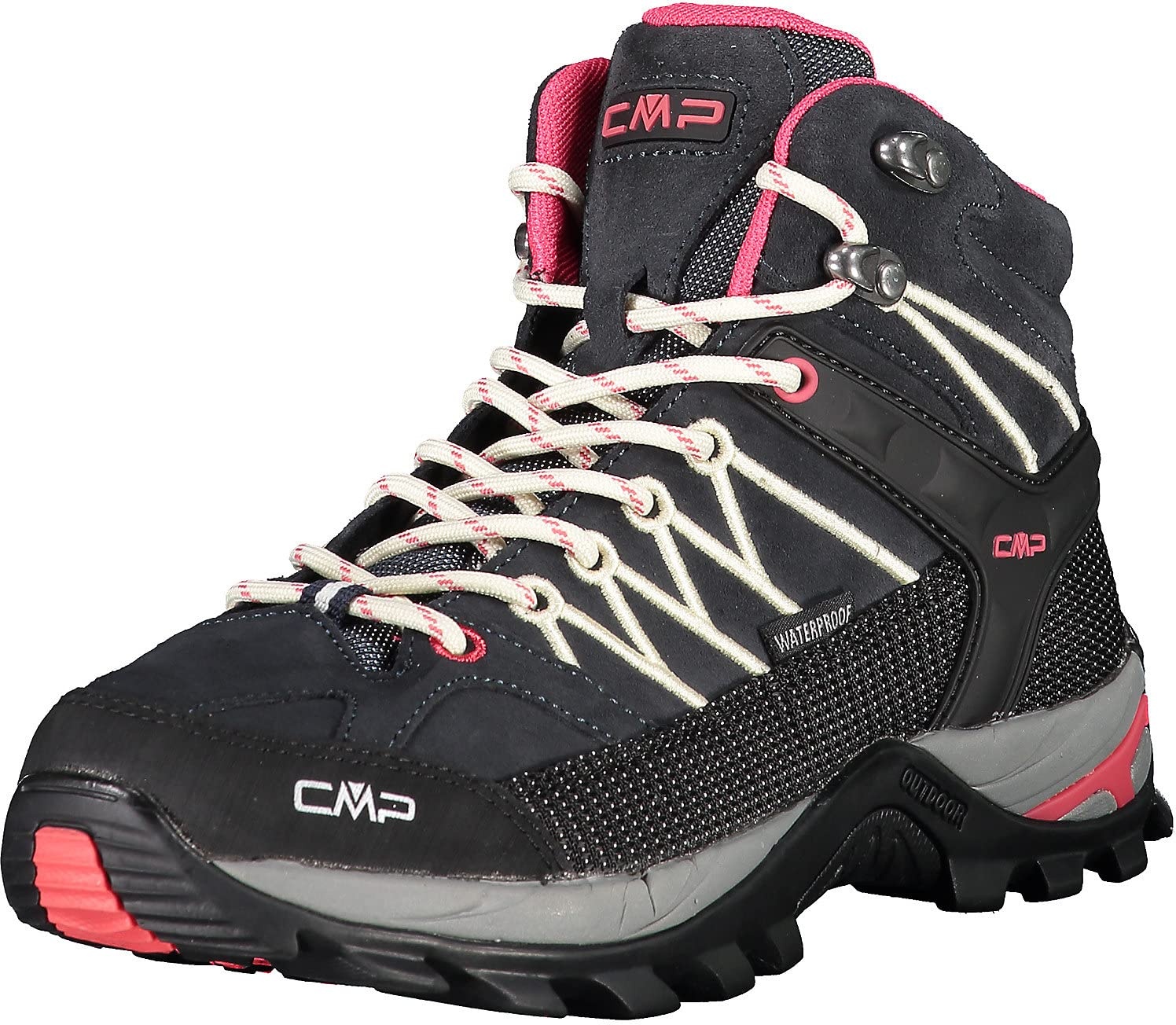 CMP Campagnolo Damen Boot Riegel Low WP Trekking Schuhe Wasserdicht grau pink 