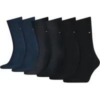 Tommy Hilfiger Herren Socken, 6er Pack - Men's Sock Classic, ECOM Schwarz/Blau 47-49