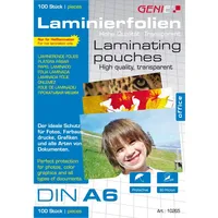 GENIE 10265 Laminierfolien (Glasklar; 80 Mikron für Formate bis