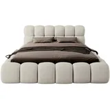 FEDVE Polsterbett, Beige, Textil, 140x200 cm, Schlafzimmer, Betten, Polsterbetten