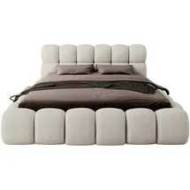 FEDVE Polsterbett, Beige, Textil, 140x200 cm, Schlafzimmer, Betten, Polsterbetten