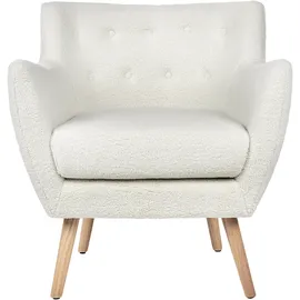 Beliani Sessel DRAMMEN Bouclé 72 x 75 x 70 cm Weiß