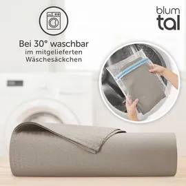 Blumtal Kühldecke 150x200 cm - Bambus Sommerdecke für Sofa & Bett, atmungsaktiv & kühlend – Taupw, ideal als Reisedecke- Taupe - Taupe