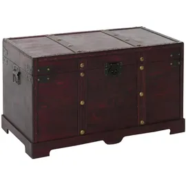 MCW Holztruhe Holzbox Schatztruhe Antibes Antikoptik 39x67x38cm eckig