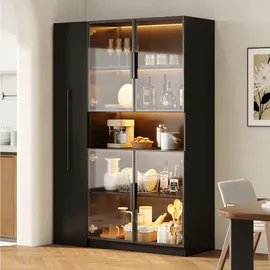 modfu Vitrine 110 x 35 x 160 cm Schwarz