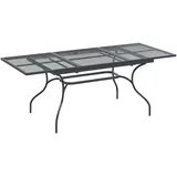 vidaXL Ausziehbarer Mesh Esstisch 212 x 90 x 76 cm Anthrazit