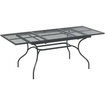 vidaXL Ausziehbarer Mesh Esstisch 212 x 90 x 76 cm Anthrazit