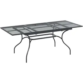 vidaXL Ausziehbarer Mesh Esstisch 212 x 90 x 76 cm Anthrazit