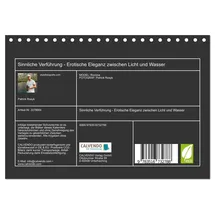 Calvendo Sinnliche Verführung - Erotische Eleganz zwischen Licht und Wasser (Tischkalender 2026 DIN A5 quer), CALVENDO Monatskalender