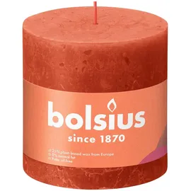 Bolsius Rustik Stumpenkerze 10 x 10 cm herbstliches orange