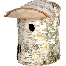 Dobar Naturbelassener Birkenholz-Nistkasten Ø 32 mm 14 x 14 x 22 cm Birke