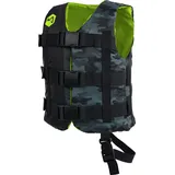 MESLE Schwimmweste Kinder H210 Junior mit Schrittgurt, 25-40 kg, Schwimmhilfe für Mädchen & Jungs, Leichte 50N Auftriebsweste 6-10 Jahre, Prallschutzweste Kind für SUP, Kajak