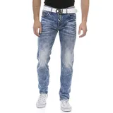 Cipo & Baxx Regular-fit-Jeans mit markanter Waschung 32, Länge 34, blau Herren, Regular-fit-Jeans Regular Fit Jeans,