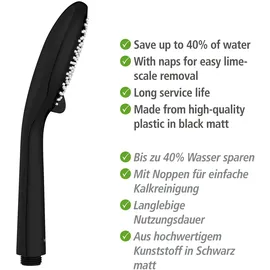 Wenko Brauseset Watersaving Schwarz 25453100