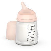 SUAVINEX Suavinex, Zero Zero Anti-Kolik Babyflasche mit langsamem Nahrungsfluss (S) aus Silikon, +0 Monate, Babyflasche für Neugeborene, kompatibel mit dem Stillen, 180 ml