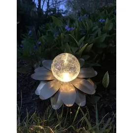 Star Trading LED Solardekoblume Lilly, 3er Pack - Gold,