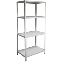SCHULTE Regalwelt Steckregal Holz/Metall/Stahl 180x80x40 cm weiß 4 Fachböden