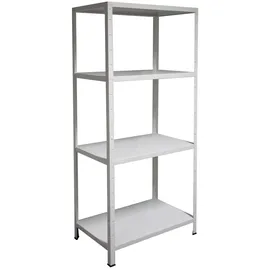SCHULTE Regalwelt Steckregal Holz/Metall/Stahl 180x80x40 cm weiß 4 Fachböden