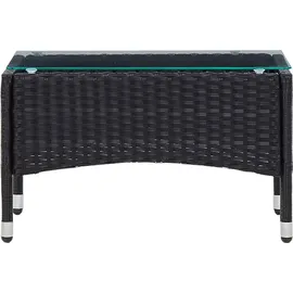 vidaXL Garten Lounge-Set mit Auflagen 2-Sitzer Bank schwarz/schwarz
