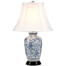 Elstead Lighting Blue Ginger Jar Blau Weiß