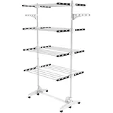 Todeco Wäscheständer Turm Klappbar schwarz