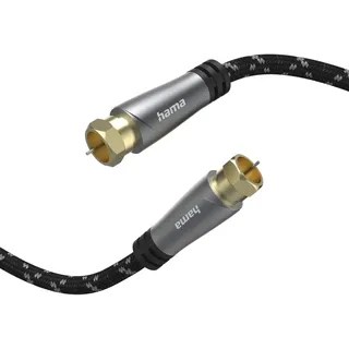 Hama SAT-Anschlusskabel F-Stecker - F-Stecker, Metall, vergoldet, 1,5 m, 120 dB 00205077