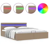 vidaXL Stauraumbett 180 x 200 cm Cappuccino-Braun