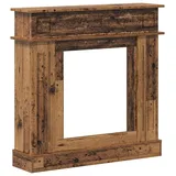 vidaXL Kaminumrandung Altholz 102 x 26 x 100 cm Holzwerkstoff - Braun