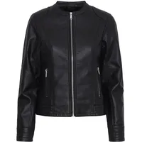 B.YOUNG BYACOM Damen, Jacke Kunstlederjacke 20809396, Größe:44, Farbe:Black (200451) - XXL
