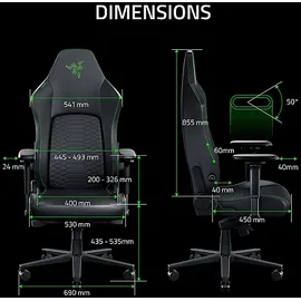 Razer ISKUR V2 Leder Grün