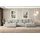 altdecor Eckcouch Samt U-Form 3-Sitzer Braun/Grau
