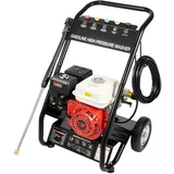 MINRS 4-Takt Benzin Hochdruckreiniger 7,5PS Haute Pression Benzinmotor Flächenreiniger Benzin Reinigungsmaschine mit 5 Düsenaufsätze, 8m Schlauch, 2m Wasserzulaufschlauch, 170-190 Bar