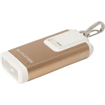 Ledlenser K6R Mini-Taschenlampe, 400 Lumen, wiederaufladbar, 80 m Leuchtweite, 10 Stunden Leuchtdauer, Gold
