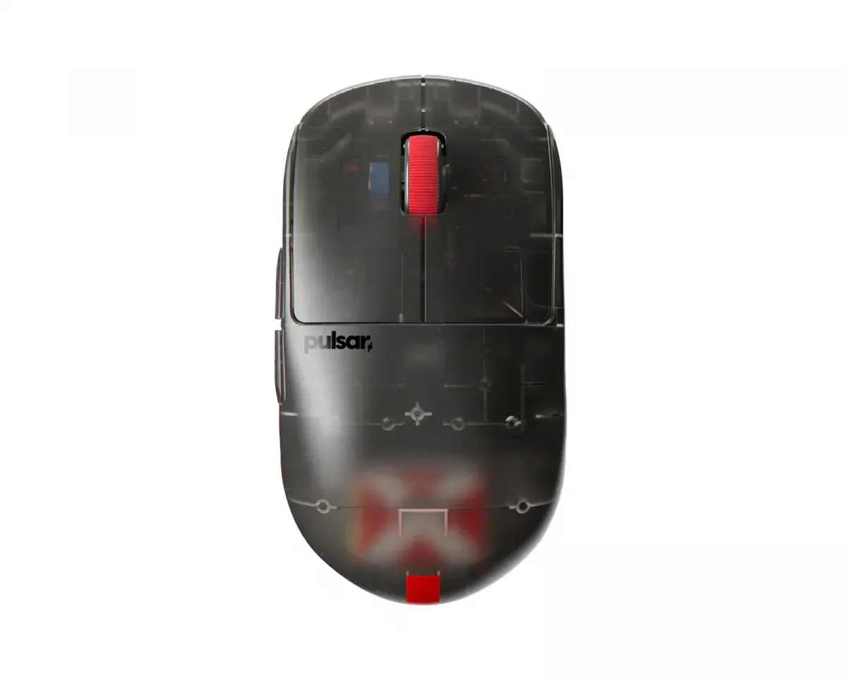 Pulsar X2-H High Hump Kabellose Gaming-Maus - Mini - Clear Black - Limited Ed