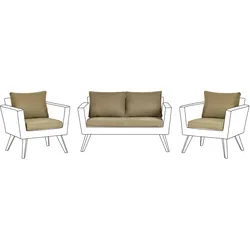 Outdoor Kissenbezug Set VITTORIA Olivgrün